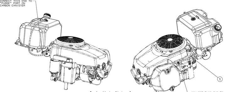 Fuel Vent Diagram and Parts List for XT1-LT42KH (13AVA1CS256-Carb)(2016) Cub Cadet Lawn Tractor